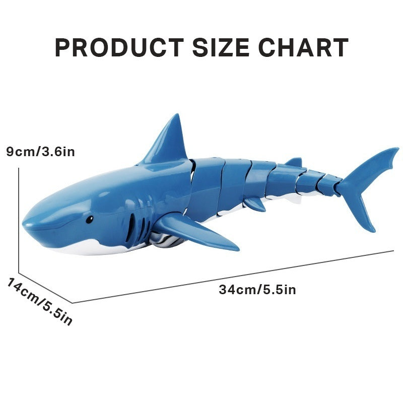 2.4G Rechargeable RC Boat Shark Toys For 4-14 Years Old; Boy Swimming Pool Bathroom Cool Toys Gift