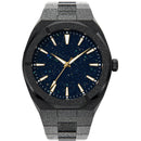 Stainless steel waterproof quartz watch gold steel sand starry sky face men's watch
