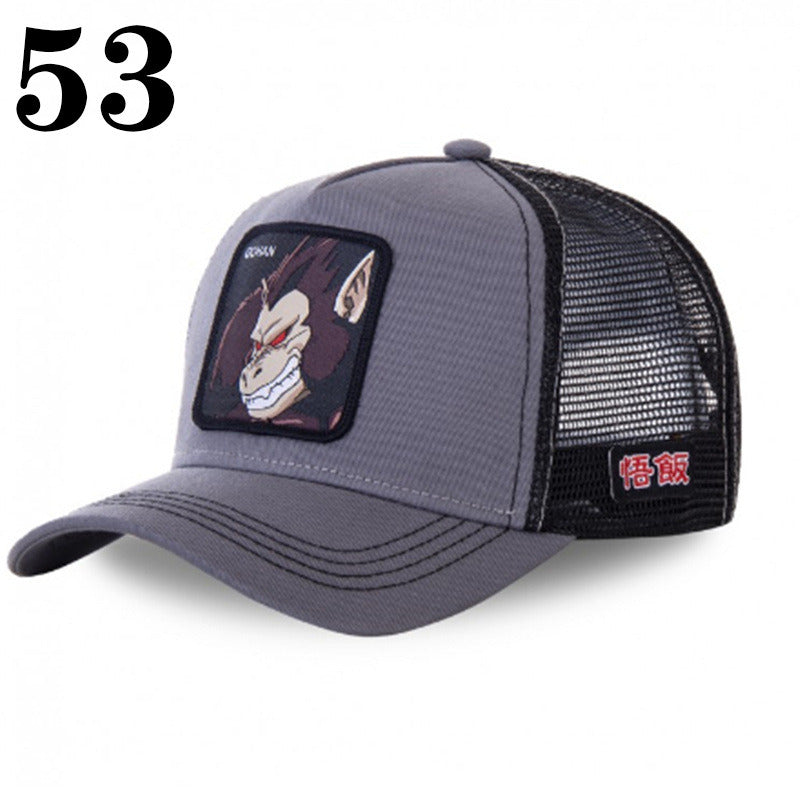 New Naruto Dragon Ball DRAGONBALL Mesh Cap Cartoon Mesh Cap Men And Women Baseball Cap Fashion Patch Trucker Cap