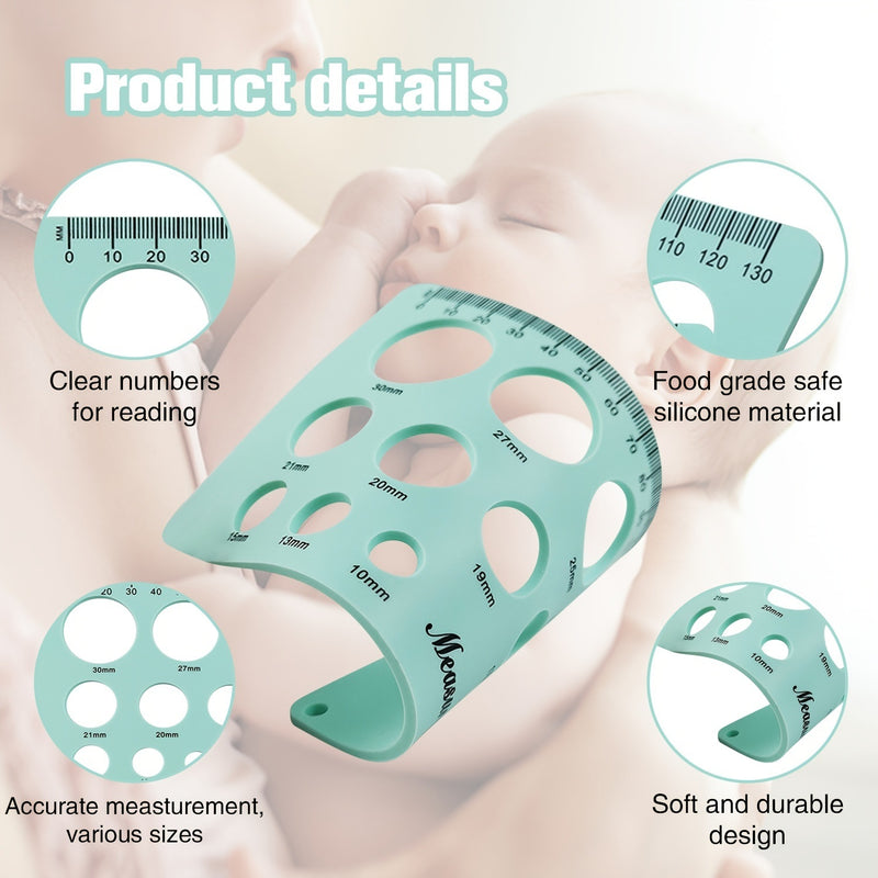 Nipple Ruler; Nipple Rulers For Flange Sizing Measurement Tool ; Silicone & Soft Flange Size Measure For Nipples; Breast Flange Measuring Tool Breast Pump Sizing Tool - New Mothers Musthaves (LF)