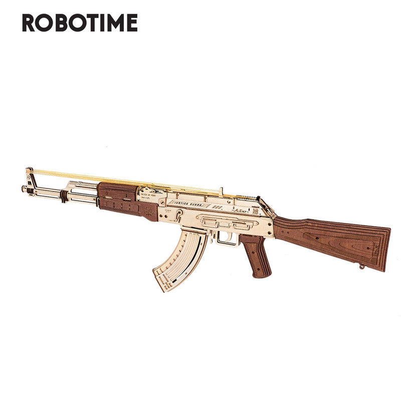 Robotime Rokr Automatic Rifle AK-47 Gun Blocks Model Buliding Kit Toys Gift for Children Kids Boys Birthday Gift - LQ901