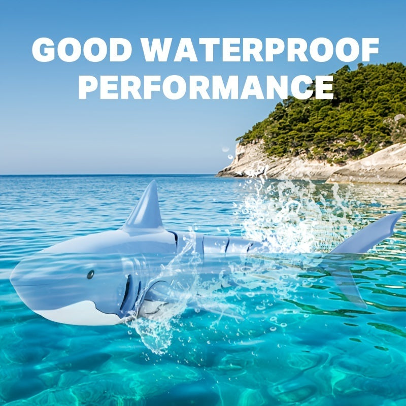 2.4G Rechargeable RC Boat Shark Toys For 4-14 Years Old; Boy Swimming Pool Bathroom Cool Toys Gift