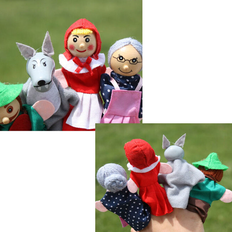 3Pcs Little Red Finger Puppets Story Telling Puppets for Kids 1-3Years