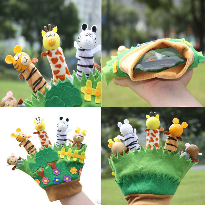 Forest and Animals Finger Puppets Hand Puppets Story Telling Puppets for Kids 0-3Y