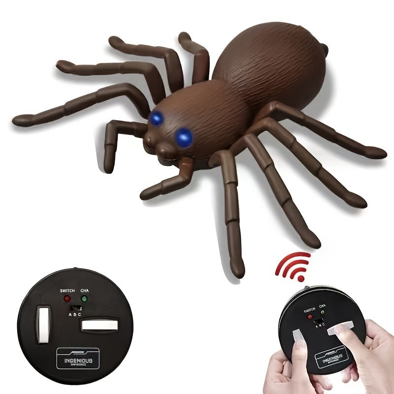 Remote Control Wood Bug Animal Pet Electric Infrared Sensor; Insect Simulation Tricky Gift Remote Control Spider Model Toy