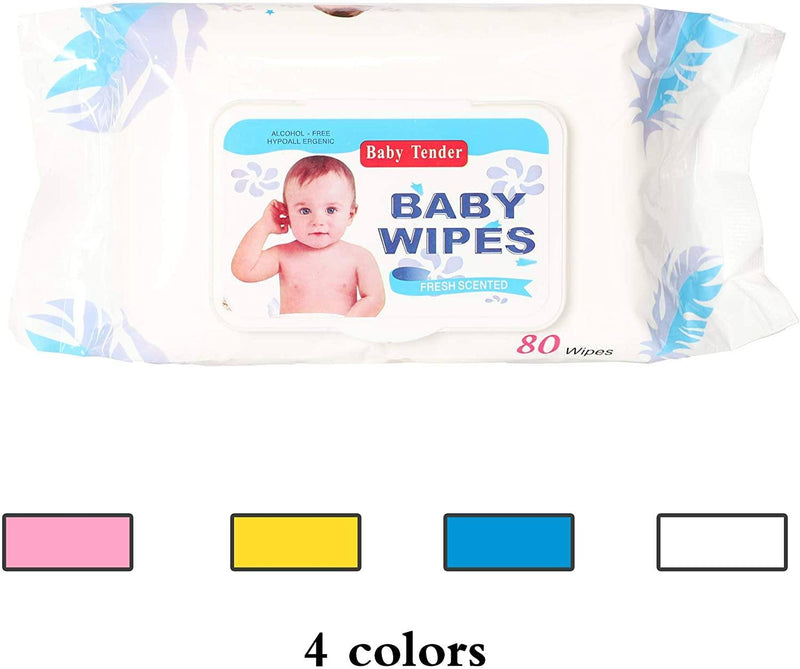 Bosonshop Best Baby Wipes Water Wipes Soft Cleaning Wipes Natural Wet Wipes, 6 Packs, 480 Wipes