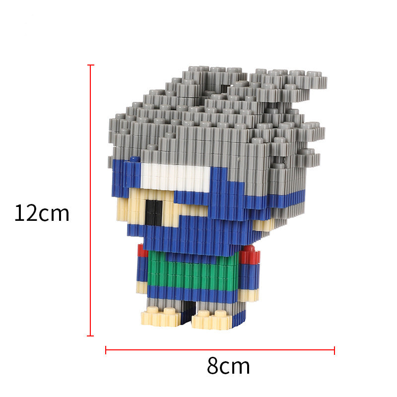 One Piece Miniature Small Particle Building Blocks Assembled Toys Creative Luffy Joe Ba Sorong Jigsaw Toys