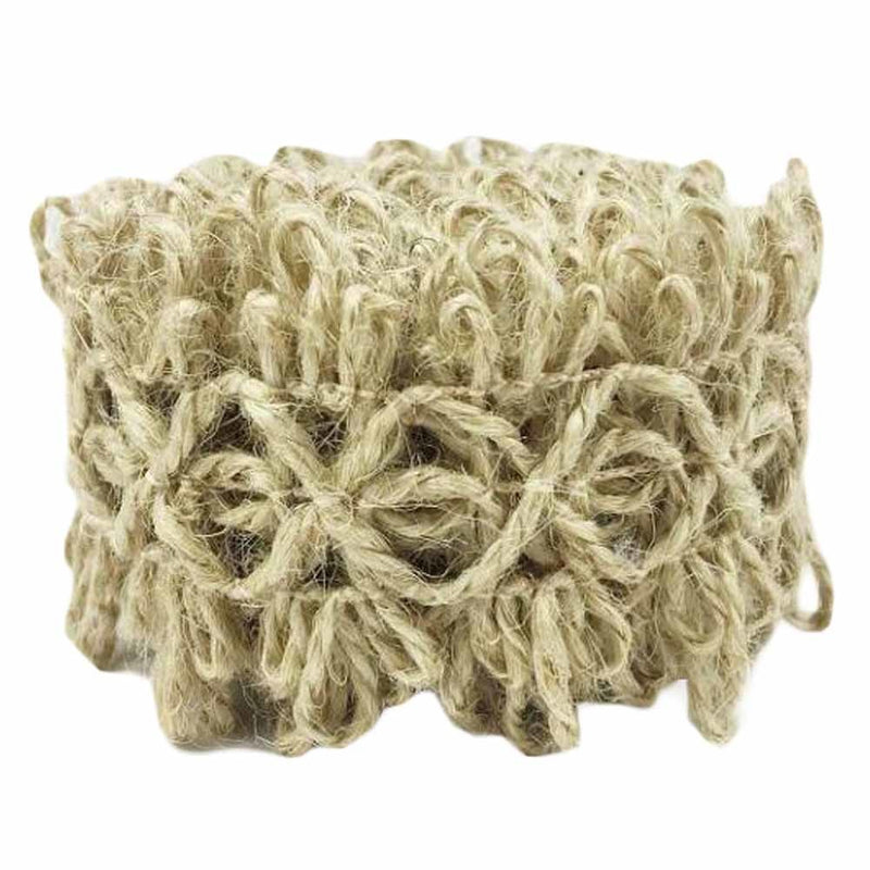 10 Yards Crafts Jute Burlap Ribbon Bowknot Trim Twine for DIY Projects Wedding Party Decor Gift-Wrapping, 40mm Wide