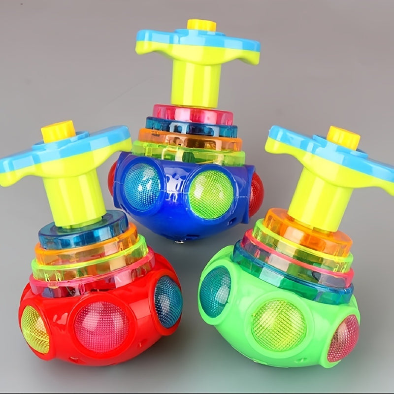 Music Gyro Kids Toy; Luminous Rotating Gyro Toy; With Colorful Light For Children