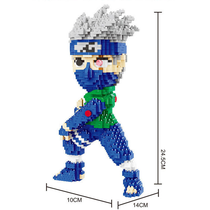 Naruto Series Kakashi Naruto Sasuke Microparticle Building BlocksCreative Puzzle Assembling ToysPuzzle Anime Model Toys