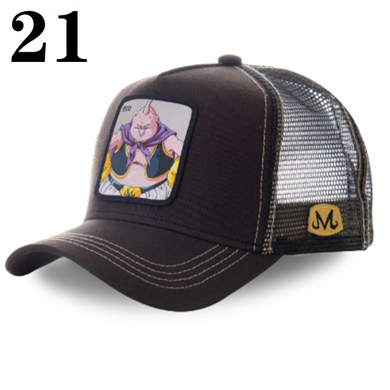 New Naruto Dragon Ball DRAGONBALL Mesh Cap Cartoon Mesh Cap Men And Women Baseball Cap Fashion Patch Trucker Cap