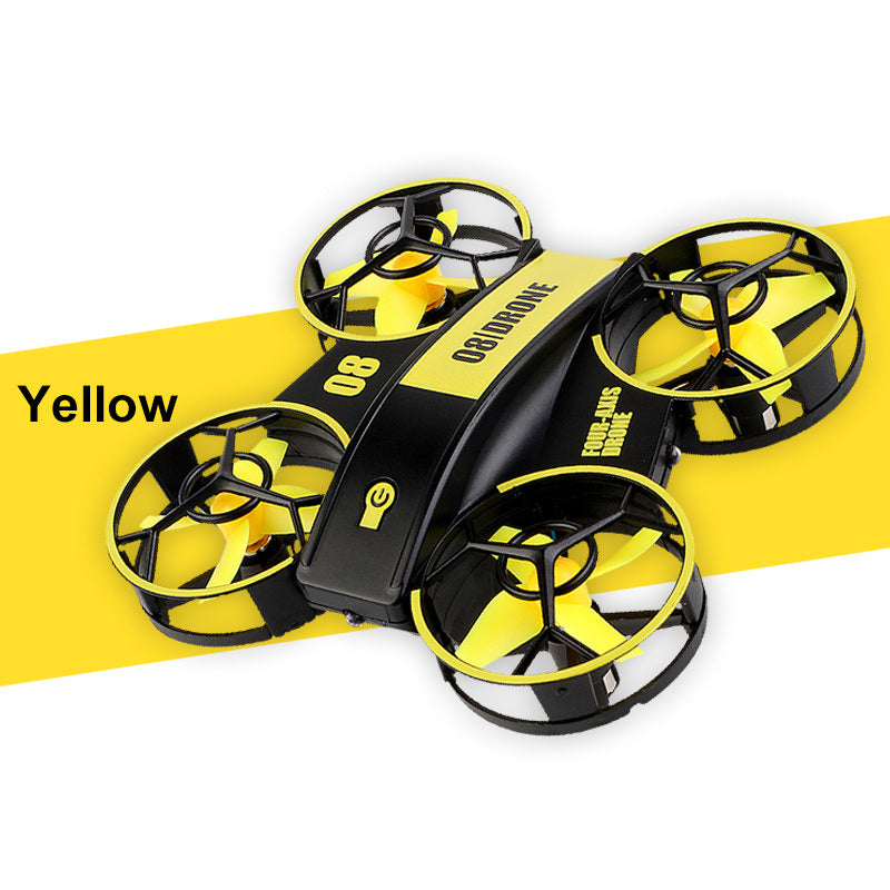 Remote Control Four-axis Sensing Flyer Interactive Light Hand Throw Drone; Fixed Height Remote Control Airplane Toy