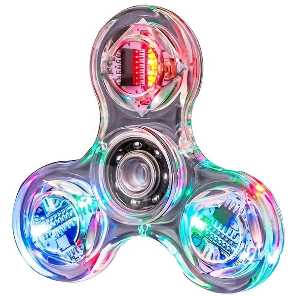 Glowing LED Light Spinner Hand Top Spinner Glow In The Dark; Fingertip Gyroscope Toy