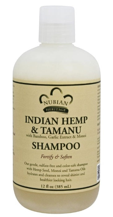 NUBIAN HERITAGE: Shampoo Indian Hemp Tamanu, 12 oz