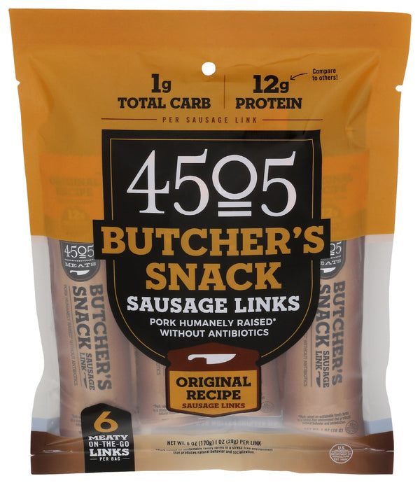 4505 MEATS: Original Sausage Link, 6 oz