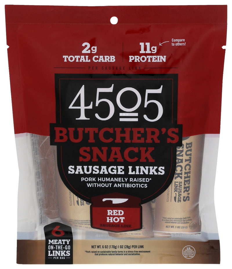 4505 MEATS: Red Hot Sausage Link, 6 oz